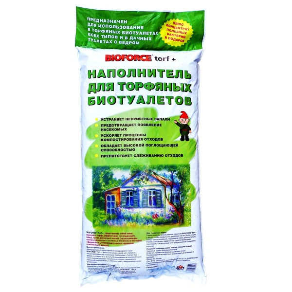 Фото Наполнитель для торфяных туалетов bioforce torf 30л