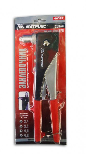 Фото Заклепочник поворотный 250мм /2,4-4,8мм/ matrix 40527