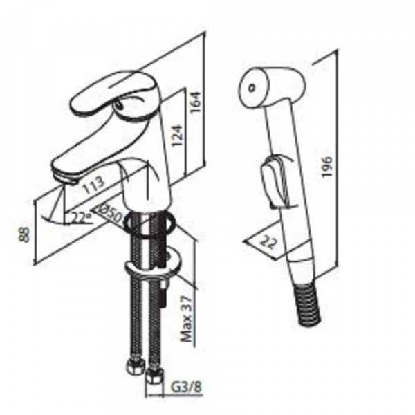 Фото Смеситель для умывальника damixa palace one 410300000