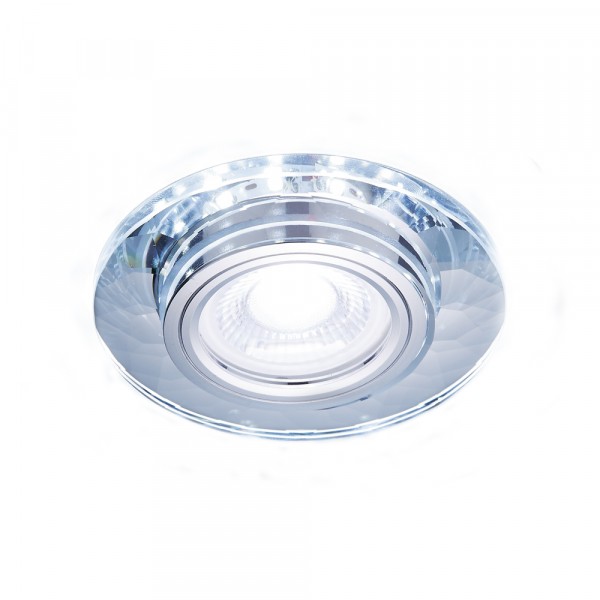 

светильник точечный ambrella s211 pr/mr16+3w led cold хром/перамутр
