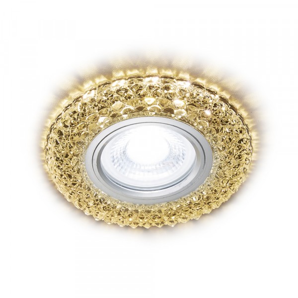 Фото Светильник точечный ambrella s295 ch/mr16+3w led cold хром/прозрач. хрусталь