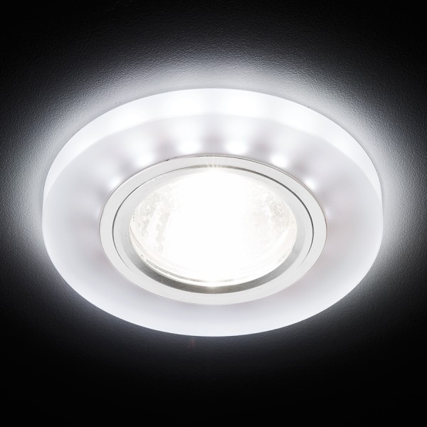 Фото Светильник светодиодный s214 wh/ch/wh матовый/хром/mr16+3w(led white)