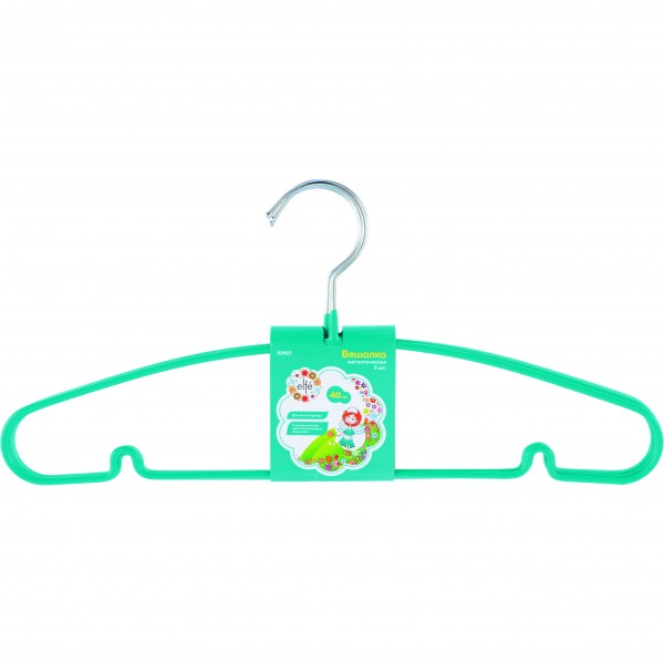 Фото Вешалка для легкой одежды elfe с прорезиненным противоскользящим покрытием 40 см, 5 шт. в комплекте