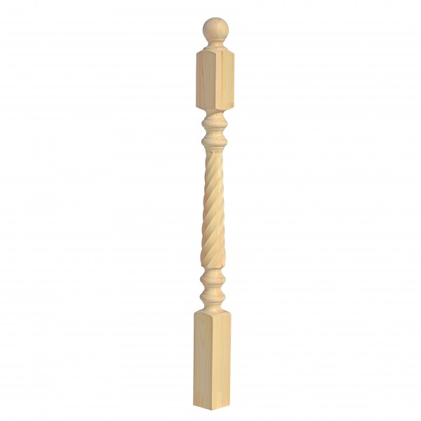 Фото Столб начальный, грань витая, 80 мм