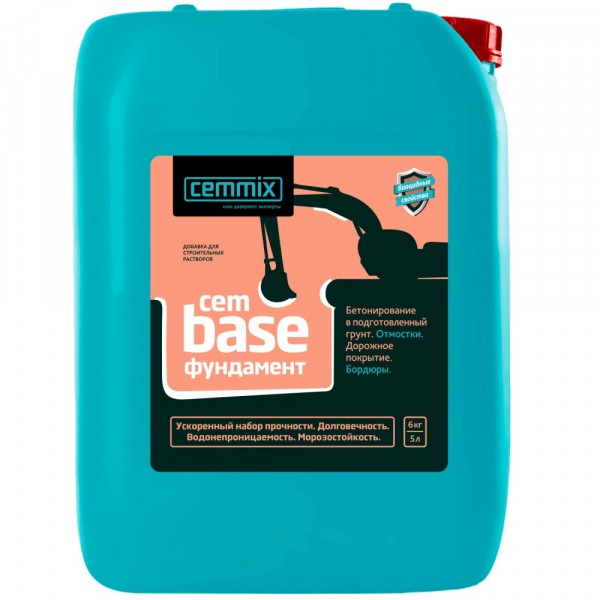 Фото Добавка для фундамента cemmix cembase, 5 л