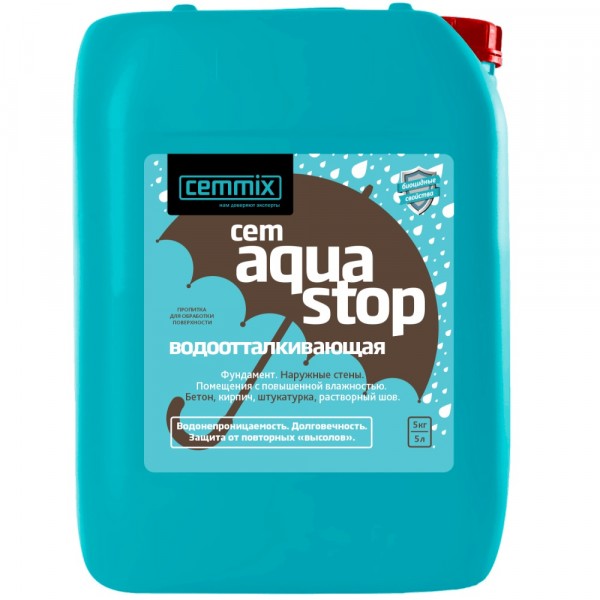 Фото Пропитка водоотталкивающая cemmix cemaquastop, 5 л