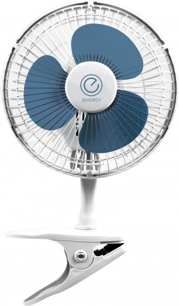 Фото Вентилятор настольный 15см 15вт, 2скор., прищепка, бело-синий, en-0602, energy