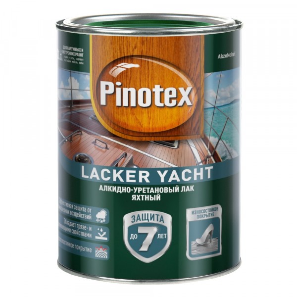 

лак pinotex lacker yacht 40 полуматовый 1л