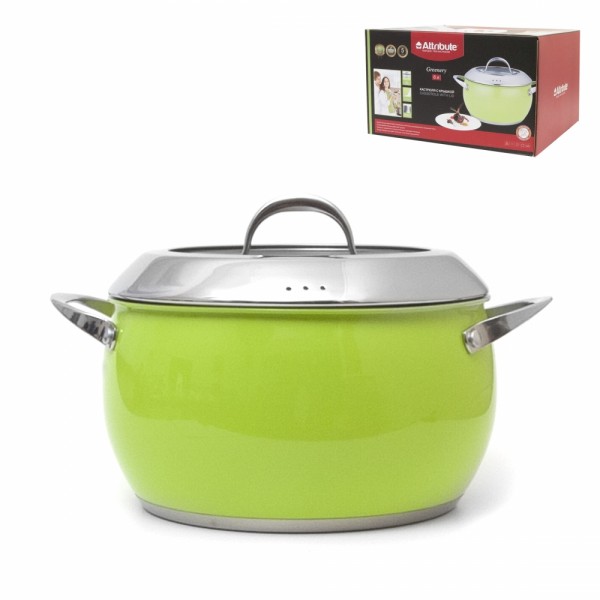 

кастрюля с крышкой greenery 24х13.5см 6л