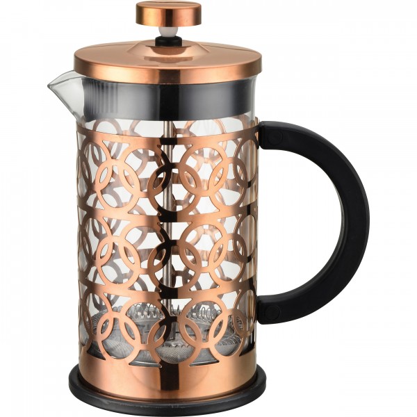 Фото Френч-пресс 600мл mallony bronzo стеклянный в корп из нерж стали 950154