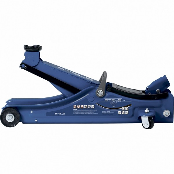 

домкрат гидравлический подкатной в пластиковом кейсе, 2 тонны, low profile, 80-380 мм. stels 51130