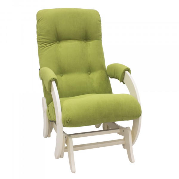кресло-качалка глайдер модель 68, verona apple green, дуб шампань