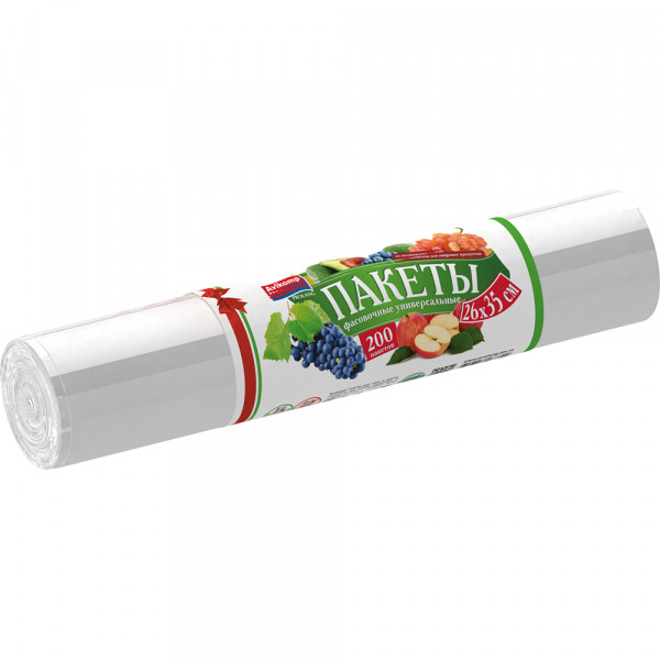 

пакеты фасовочные универсальные prolang, 26*35см 200шт/рулон, прозрачные