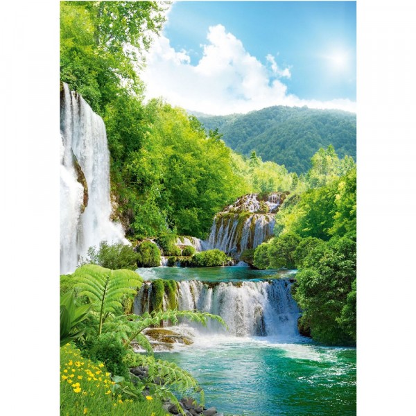 Фото Фотообои каскад водопадов х5 премиум 194*272см /8 листов/