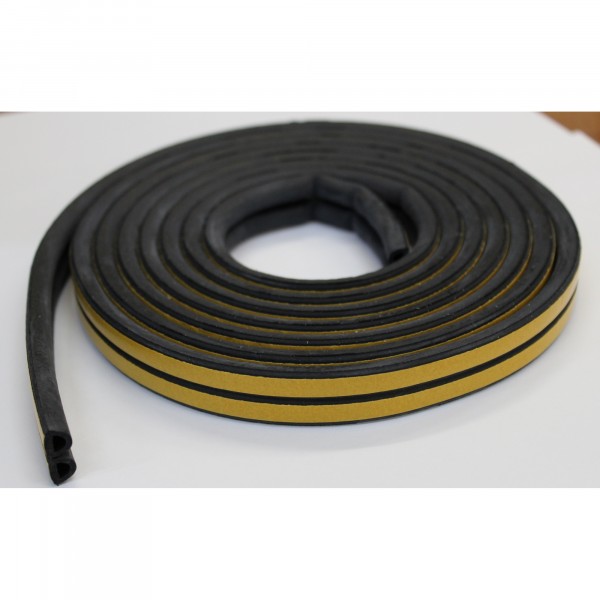 Фото Уплотнитель profitrast d-профиль (9*8мм) черный 6м