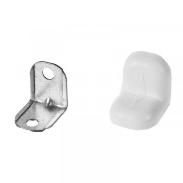 Фото Уголок крепежный стальной 20х20 белый (4 шт.)