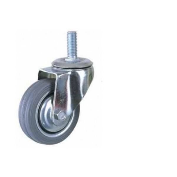 Фото Опора аппаратная поворотная на шпильке d-125 мм, серая резина, подшипник. арт.sctg55