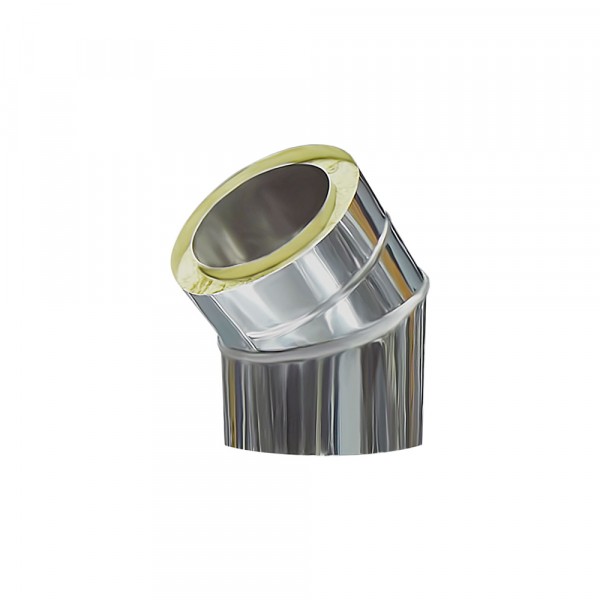 Фото Колено-сэндвич d150/220 45° нерж. b- 0,5мм/оцинкованный 38110