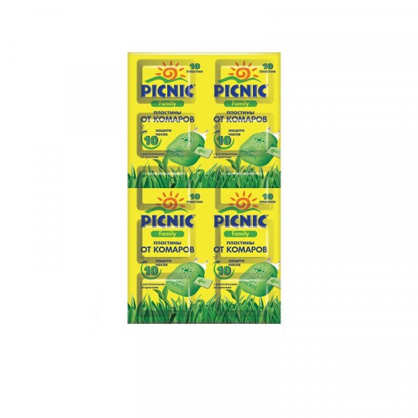 Фото Пластины от комаров picnic family 10шт