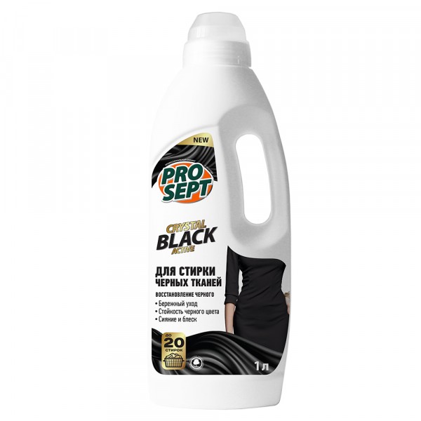 Фото Средство жидкое моющее crystal для стирки черных и темных тканей 1л 287-1