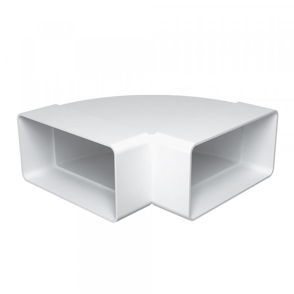 Фото Колено прямоугольное 60*120мм пвх, горизонт. 90град, 612кгп, эра