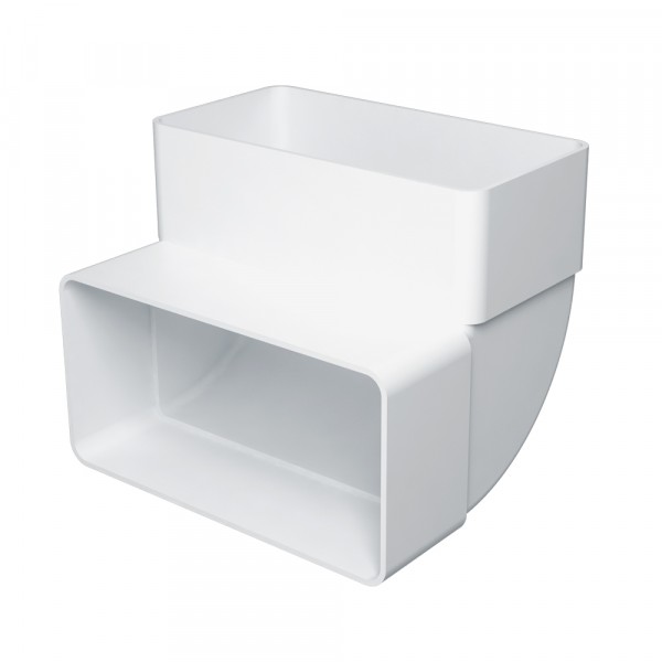 Фото Колено прямоугольное 60*120мм пвх, вертик. 90град, 612квп, эра