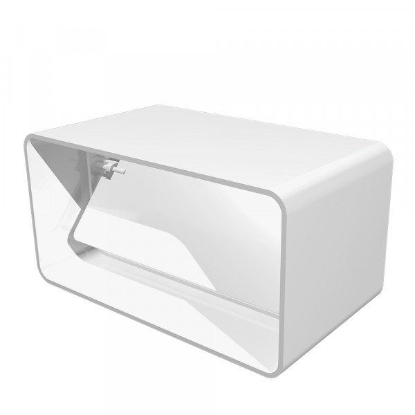 Фото Соединитель прямоугольных каналов (120*60мм) пвх, с клапаном, 612скпо, эра