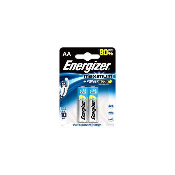 Фото Батарейка аа алкалиновая energizer max plus, 2шт