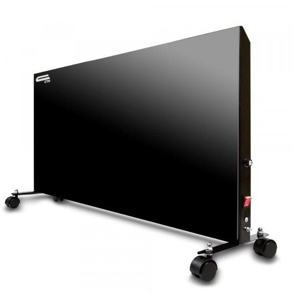 Фото Панель электронагревательная стн черная 300вт с мех. терморегулятором (колесики)