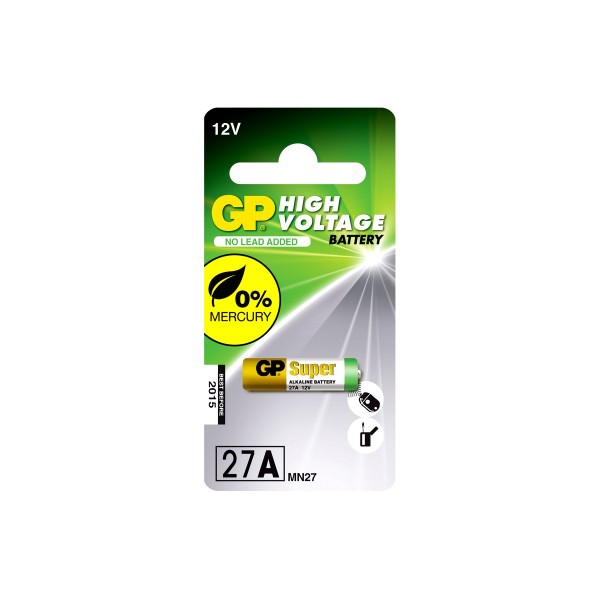 Фото Батарейка высоковольтная 12в gp 27af 1 шт. в блистере