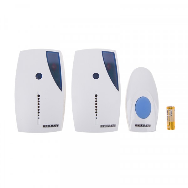 Фото Звонок дверной беспроводной с двумя вызывными панелями кнопка ip 44 rexant