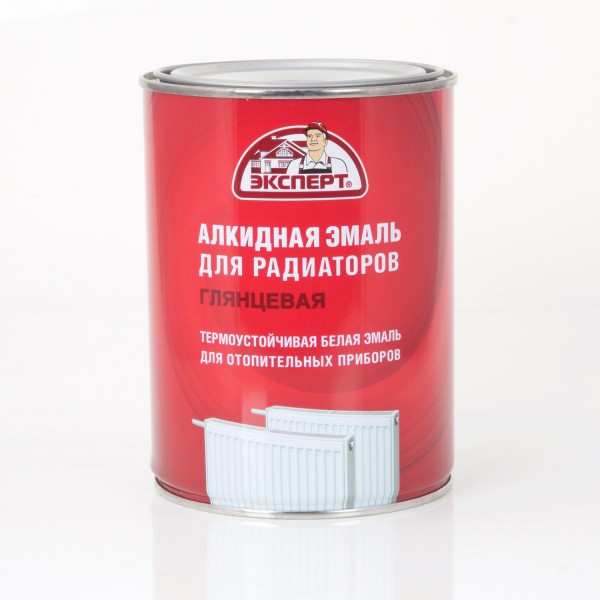 

эмаль алкидная для радиаторов 0,9кг /эксперт/
