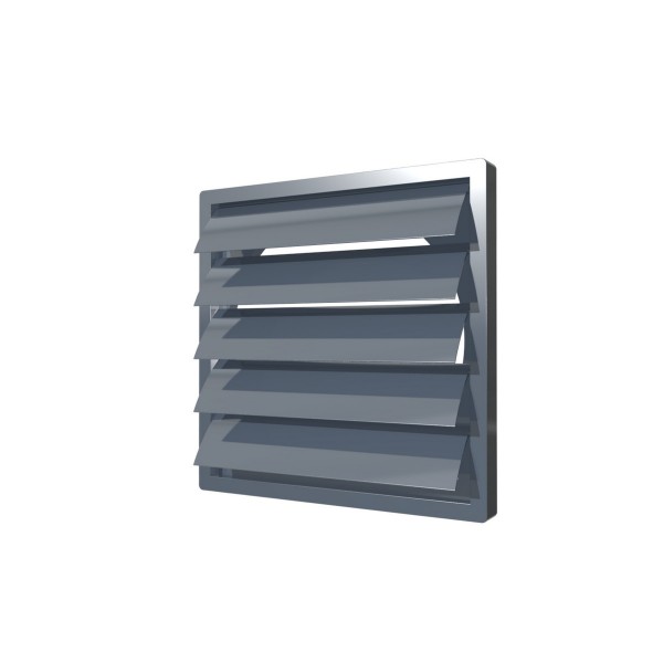 Фото Решетка вентиляционная приточно-вытяжная абс 208х208 с фланцем d125, 2121п12ф