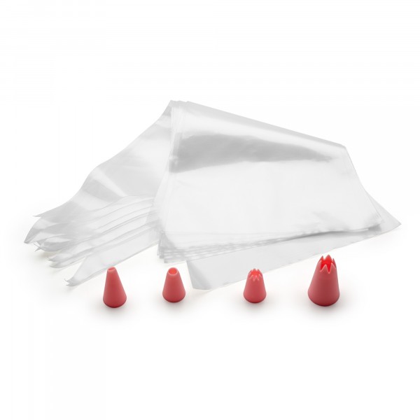 Фото Набор мешков кулинарных одноразовых 12шт с 4-мя насадками apollo macaroon mcr-01