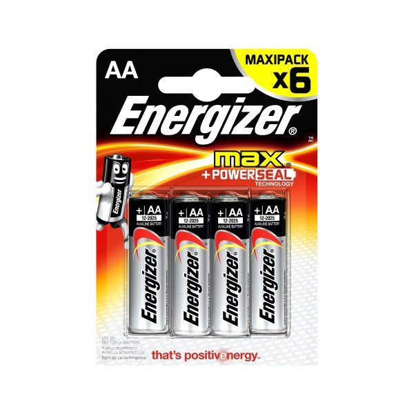 Фото Батарейка аа алкалиновая energizer max, 6шт