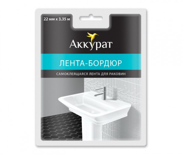 Фото Лента-бордюр для ванн тм аккурат 22мм*3,35м белая