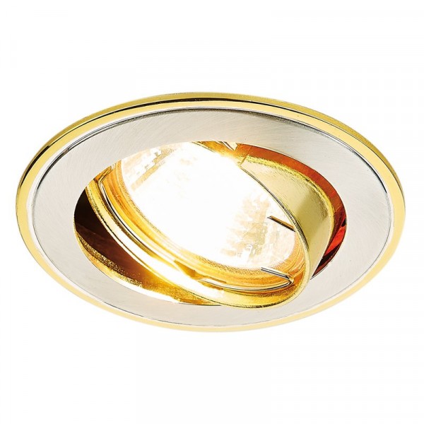 Фото Светильник точечный ambrella light classic 104a ss/g белый gu5.3 1х3вт