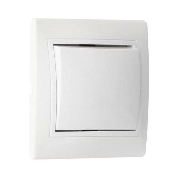 Фото Выключатель (белый, 1 клавиша, с рамкой) Smartbuy венера Sbe-01w-10-sw1-0-c