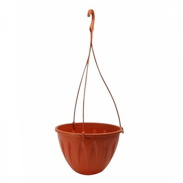 Фото Кашпо алиция  подвесное d22см с поддоном терракотовый