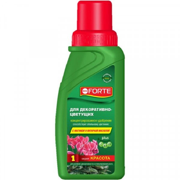 Фото Удобрение bona forte красота минеральное для декоративно-цветущих растений 285мл