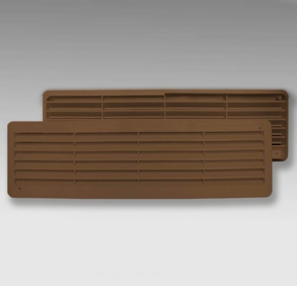 Фото Решетка вентиляционная переточная 450*131мм, комплект 2шт, коричн. эра 4513дп