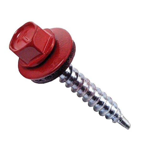 Фото Саморез кровельный 5,5*19 красный 3005 /60шт/