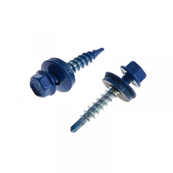 Фото Саморез кровельный 5,5*19 синий 5005 /60шт/