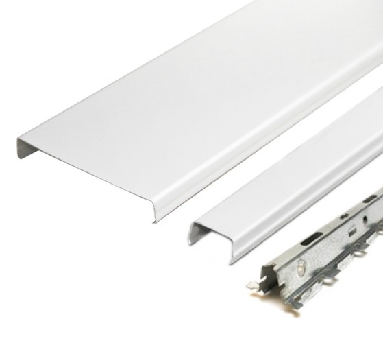 Фото Комплект реечного потолка д/туалета 1.35х0.9м an85a белый глянец с раскладкой белый глянец