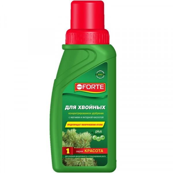 Фото Удобрение bona forte красота минеральное для хвойных растений 285мл