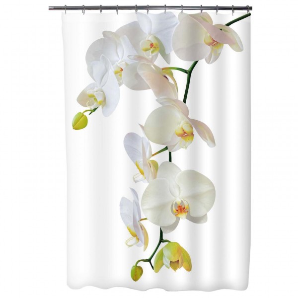 Фото Шторка фотопринт для ванной магия + набор колец в комплекте 180*200