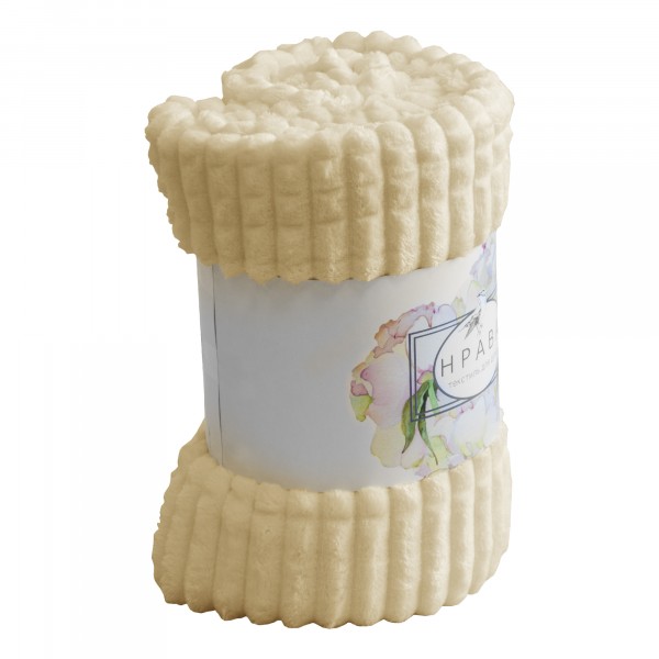 Фото Плед велсофт 1800х2000 (микрофибра (supersoft),печатанная № в-10, бежевый)