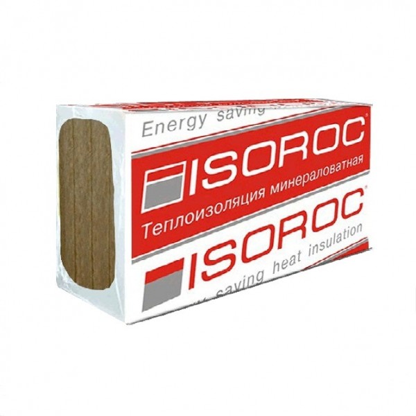 

теплоизоляция isoroc изовент, 1000 х 600 х 50 мм (4,8м2; 0,24м3; 8 шт)