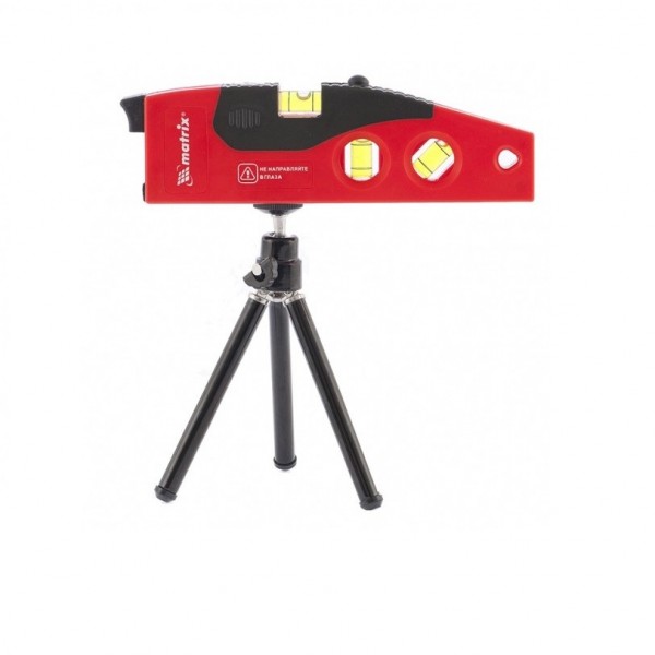 Фото Уровень лазерный, 180мм, штатив 220мм, 4гл., matrix 35022