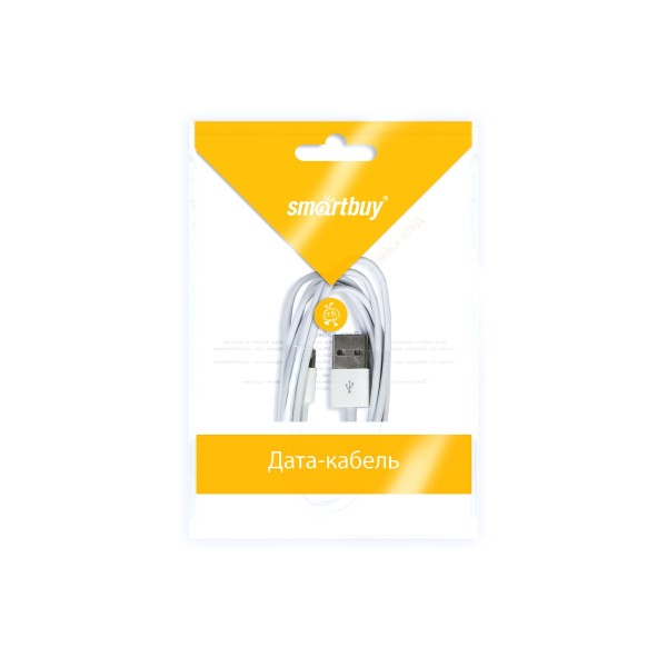 Фото Кабель usb/8-pin (lightning) 1,2м, 1а, белый, ik-512, smartbuy
